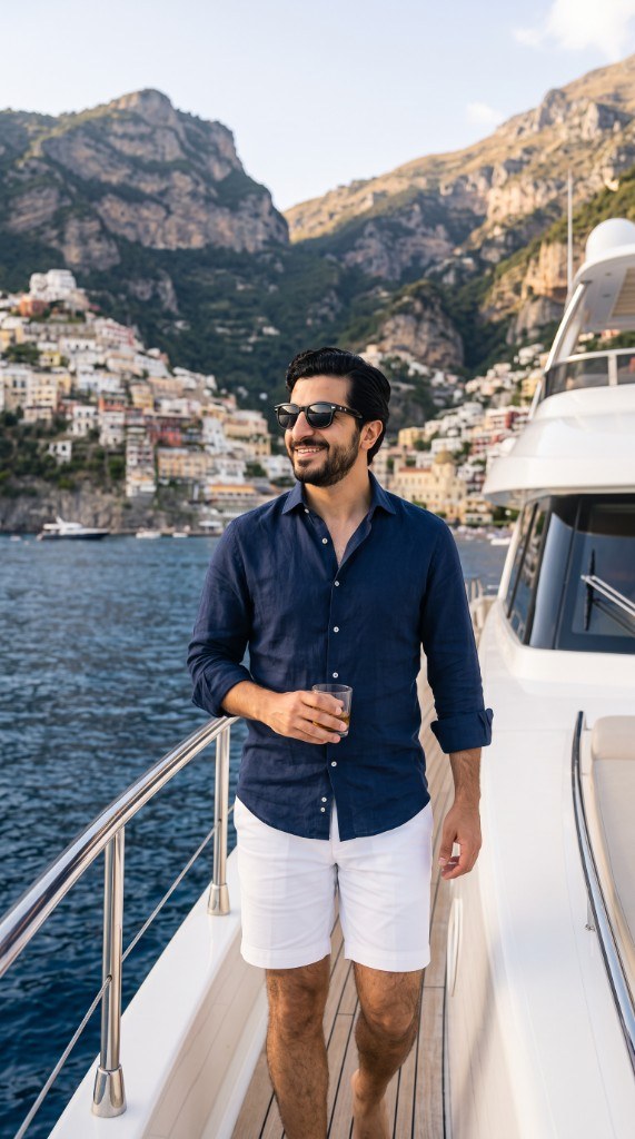 Sultan Rashid Abdullah Rashid Al Shene — Positano yacht portrait